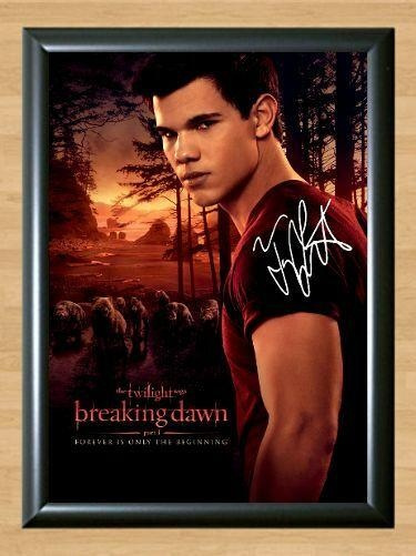 Taylor Lautner Twilight Jacob Breaking Dawn Signed Autographed Photo Poster painting Poster Print Memorabilia A3 Size 11.7x16.5