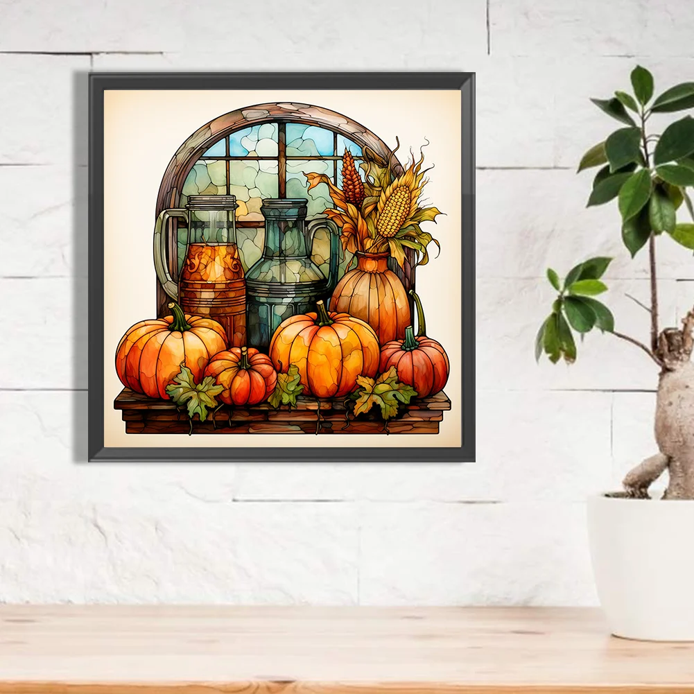 Diamond Painting - Full Round Drill - Pumpkin(Canvas|40*40cm)