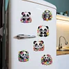 (US Local)6Pcs Acrylic 2D Flat Pandas Diamond Painting Fridge Magnet for Fridge Whiteboard