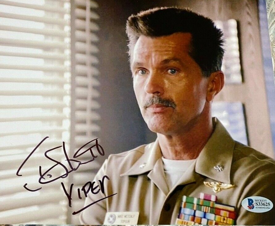 Tom Skerritt signed autographed 8x10 Photo Poster painting Top Gun Viper Inscription Beckett COA