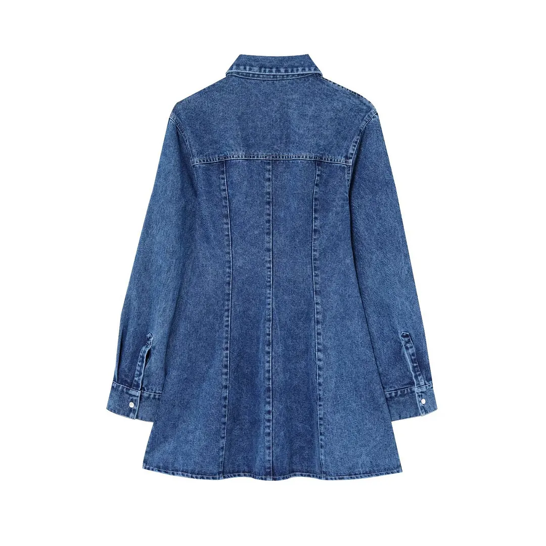 Nigikala Nigikala New Dress Dress Women Decor Long Sleeves To Thin Casual Denim Design Sense 8197083