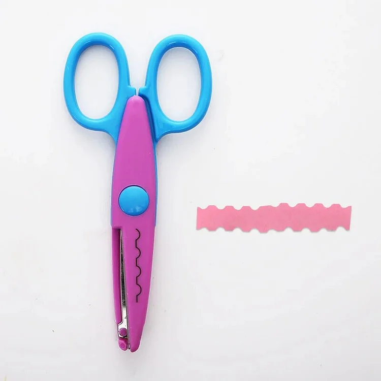 Journalsay 1 Pc 6 Inches Multifunctional Child Safety Lace Scissors 