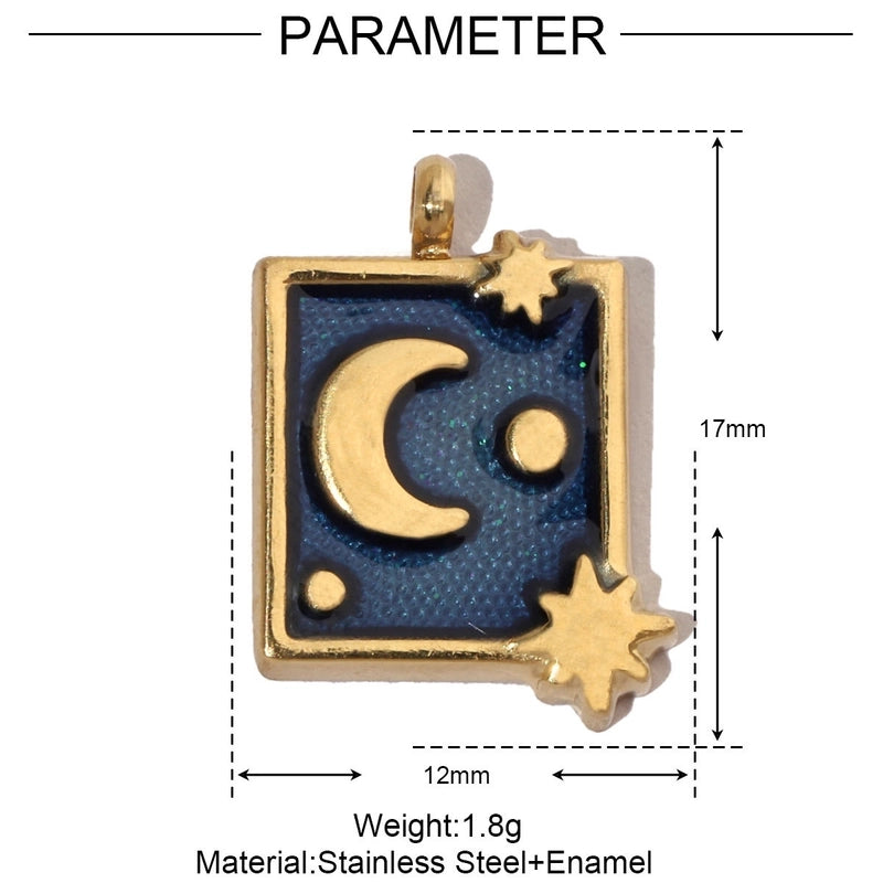 3 PCS/Package 13 * 20mm 14*27mm 28*39mm Titanium Steel Rhinestones Santa Claus Cherry Snowman Pendant Jewelry Accessories