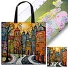 Colorful Houses-11CT DIY Stamped Cross Stitch Shopping Bag 40*40cm/15.75*15.75in
