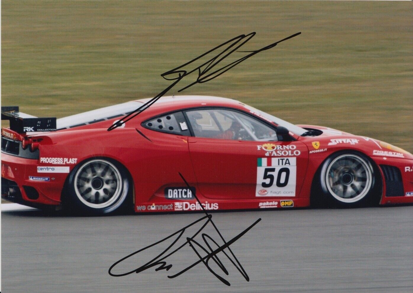 Gianmaria Bruni and Toni Vilander Hand Signed 7x5 Photo Poster painting - Le Mans Autograph 3.