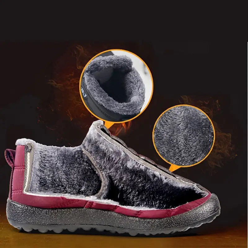 mens hiking boots waterproof warm durable comfortable for fall winter outdoor activities details 0