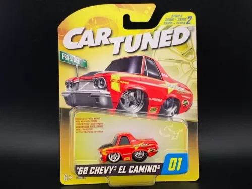 Dronehint Cartuned 68 Chevy EL Camino Red Series 2 2024 Hobby Assortment #01 1/64 Toy