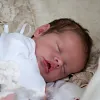 [Heartbeat Doll]17'' Handmade Real Lifelike Heida Sleeping Reborn Baby Doll Girl with Hand-rooted Black Hair - RBBI-Myrebornbabydoll&reg; Myrebornbabydoll&reg;