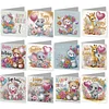 12Pcs Birthday Bear Animal DIY Diamond Painting Greeting Cards for Adults Gifts