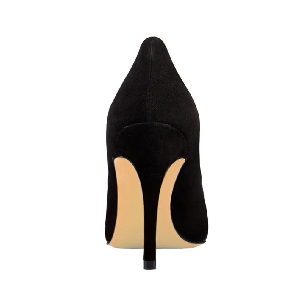 90mm Middle Heels Pointy Toe Pumps-vocosishoes