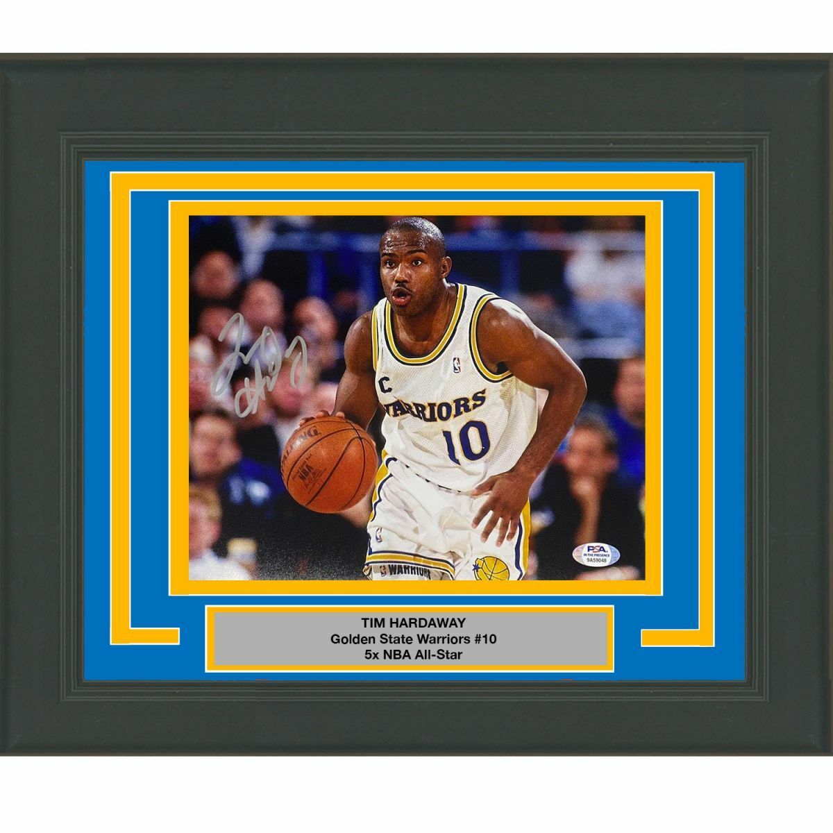 FRAMED Autographed/Signed TIM HARDAWAY Warriors 8x10 Photo Poster painting PSA/DNA COA Auto #3