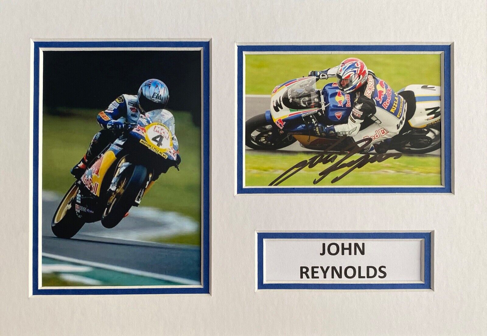 JOHN REYNOLDS SIGNED A4 Photo Poster painting MOUNT DISPLAY BSB AUTOGRAPH SUZUKI 2