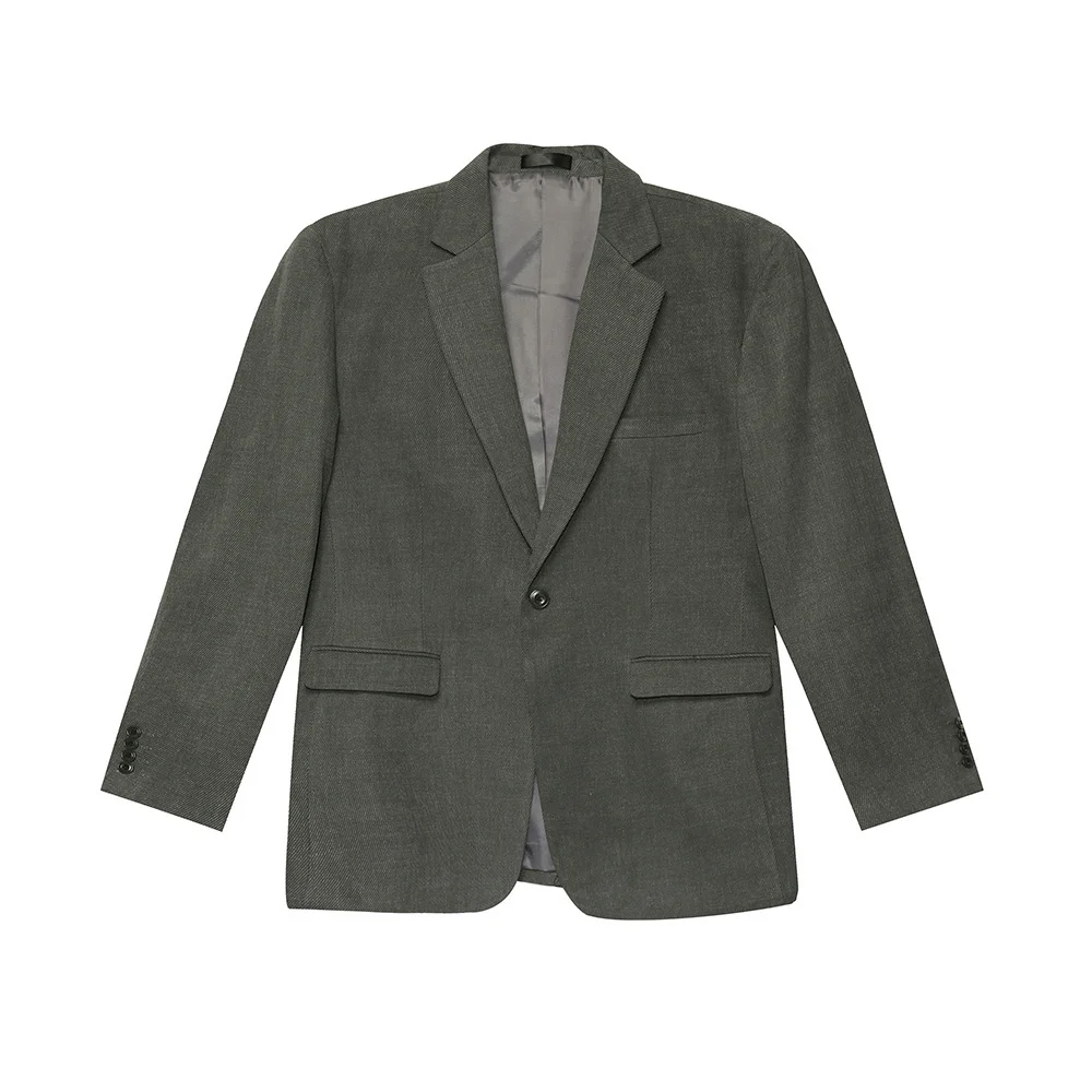 Aonga Business Casual Men's Sets Double Breasted Shoulder Pads Blazers Pleated Straight Wide Leg Suit Pants New Autumn aonga