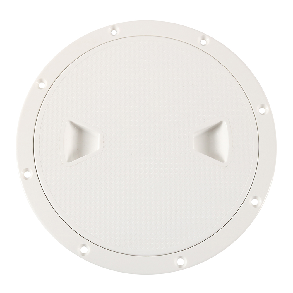 

Round Deck Inspection Access Hatch Cover Boat Screw Out Deck Plate White, 8 inch, 501 Original