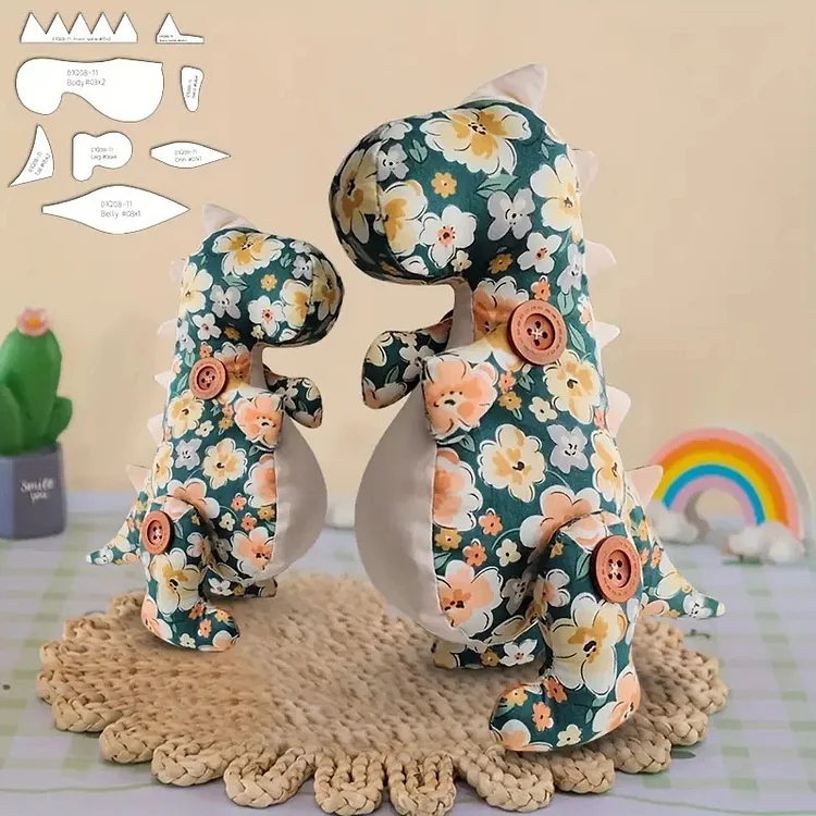 Lovely Dinosaur Sewing Templates - With Instructions
