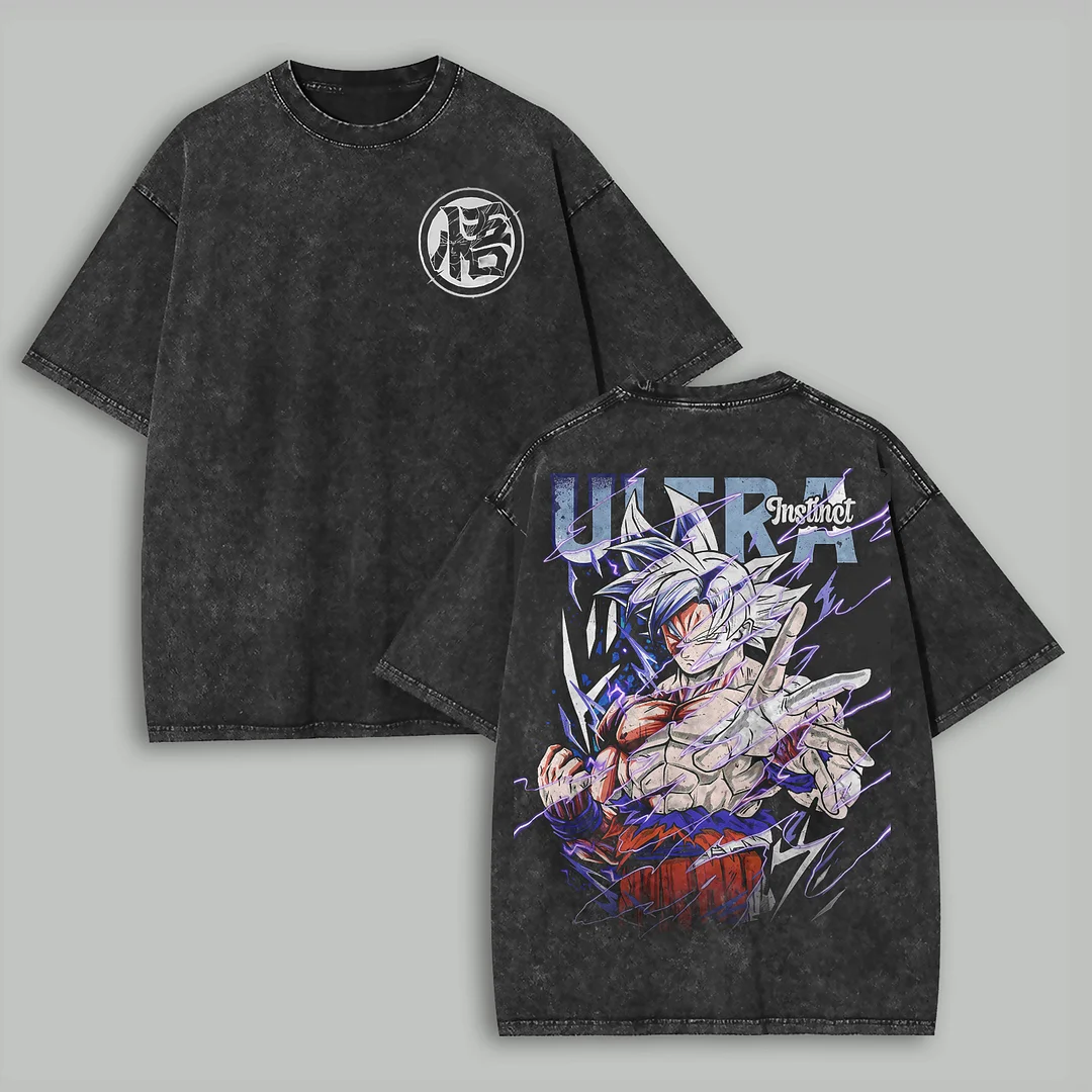 Dragon Ball Goku Printed Unisex Washed T-Shirt