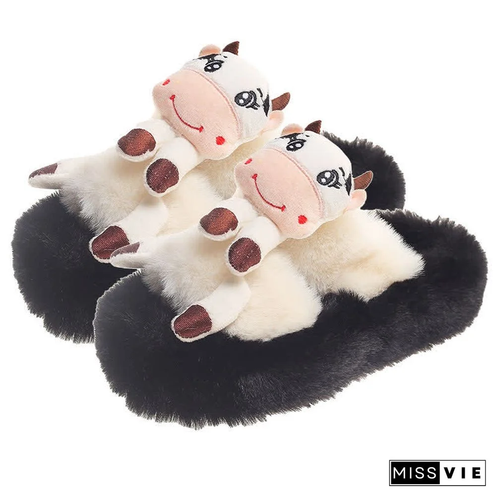 Funny Cartoon Plush Casual Slippers