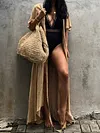 Solid Color Sun Protection Cover-Ups Tops