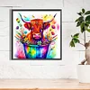 >SALE<5D DIY Full Round Drill Diamond Painting Colourful Bucket Calf Kit Decor 40x40cm