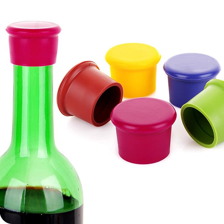 Silicone Wine Stoppers Leak Free Wine Bottle Sealers for Beer Bottle Cap