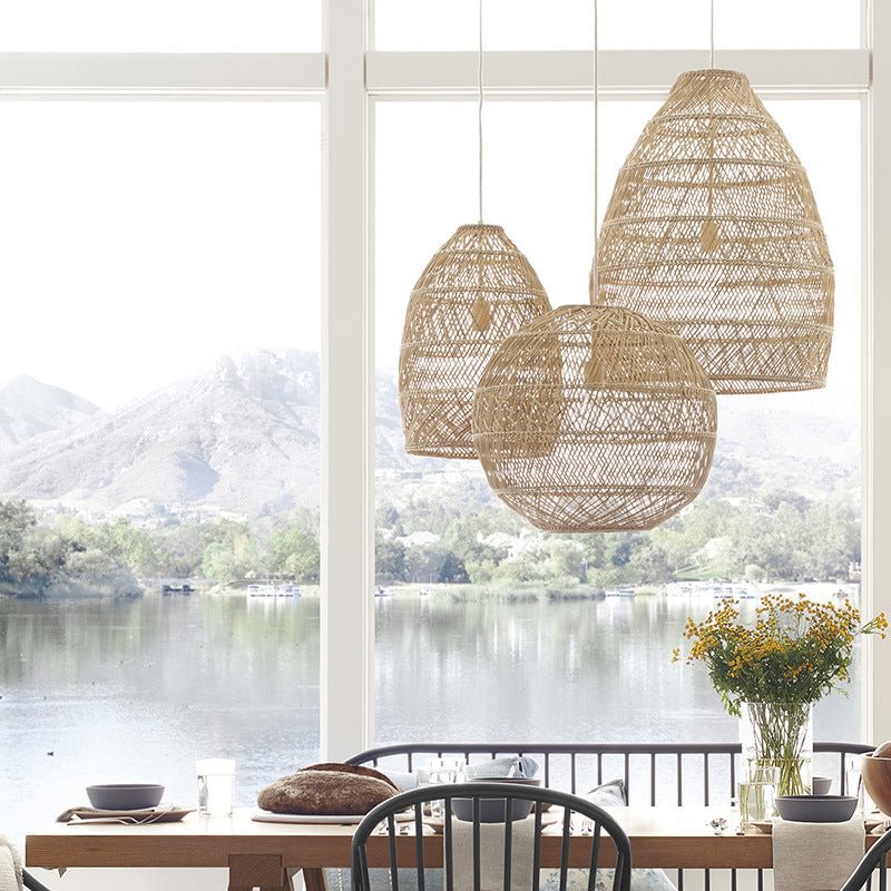 woven lantern lights