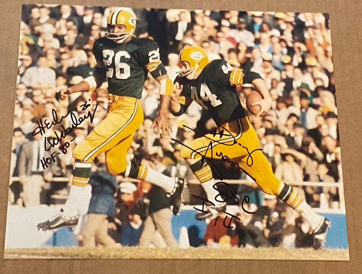 Herb Adderley/DonnyAnderson Signed 8X10 Photo Poster painting W/COA Packers