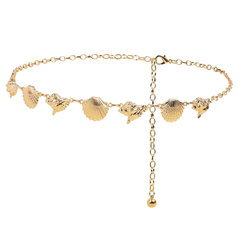 Basic Geometric Metal Unisex Chain Belts