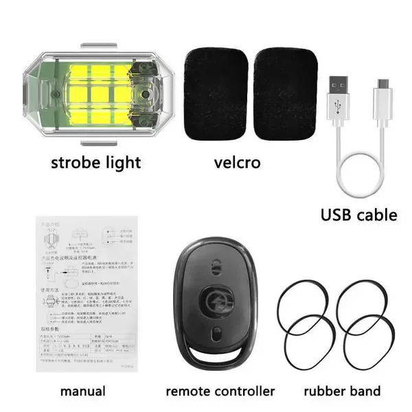 New Wireless Remote Control Strobe Light LED Warning 7 Colors For Car Motorcycle Bicycle RC Drone Flash Position