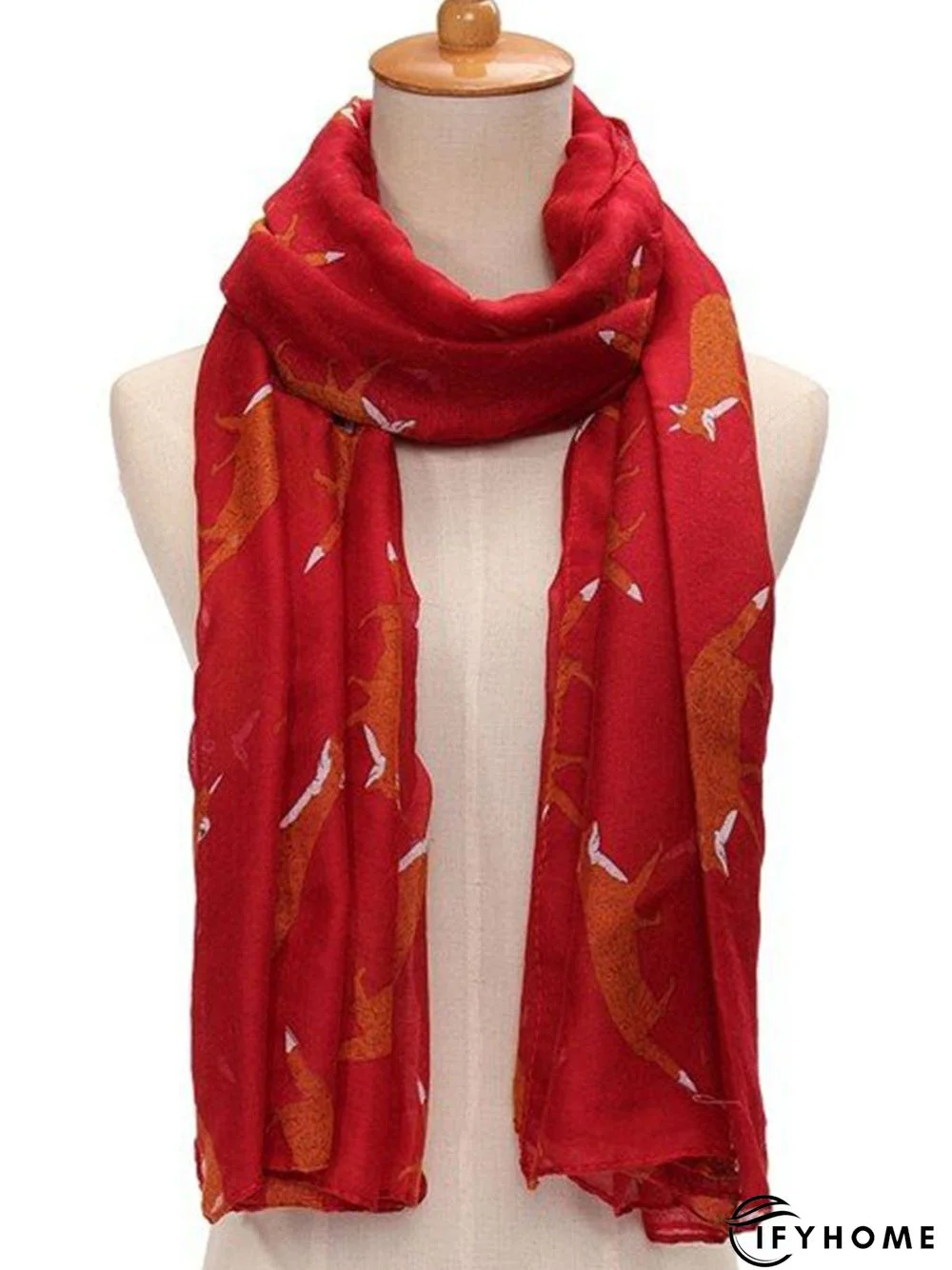 Spring Women's Fashion Fox Print Soft Women Scarf | IFYHOME