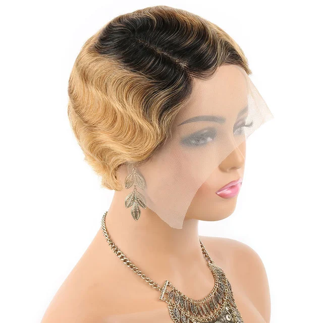 Jewtribute Hair®|Short Curly Bob Brazilian Wave Lace Wig 