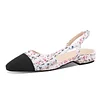 20mm Women&lsquo;s Classic Knit Flat Pumps Closed Round Toe Splicing Casual Shoes