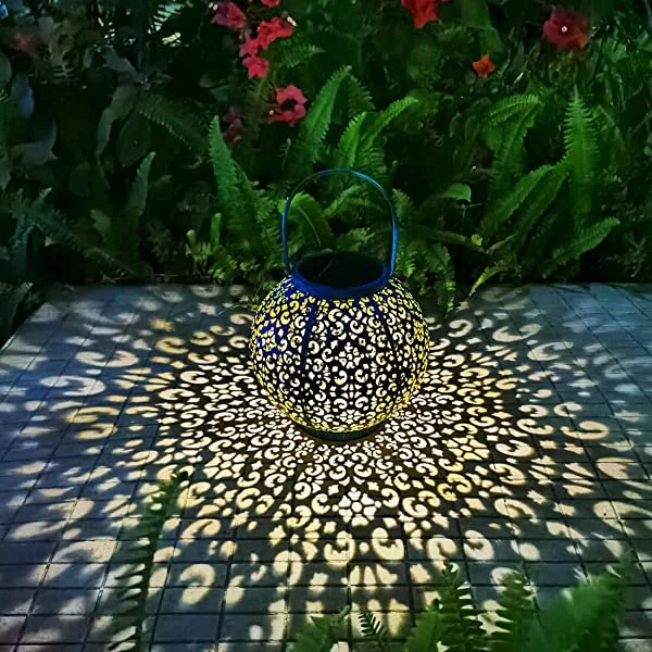 Solar Metal Large Lantern Outdoor Chandelier Decorative Garden