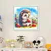 Hedgehog-Partial 11CT Stamped Cross Stitch Bead Embroidery 36*36cm/14.17*14.17in tapestrymarket