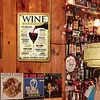 [Grande Taille]Vin du monde entier - Panneaux en &eacute;tain m&eacute;tallique(30*40cm)