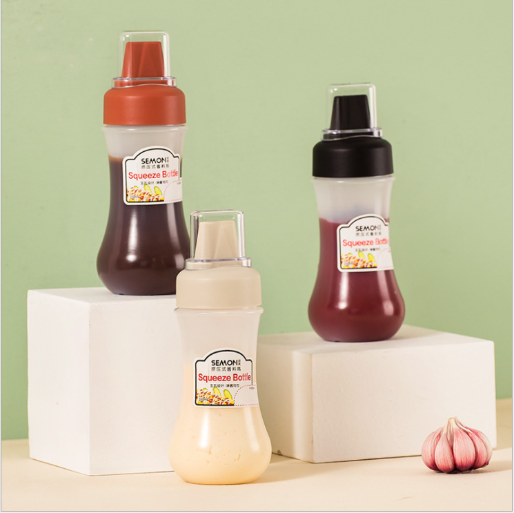 350ml 5 Nozzles Ketchup Condiment Bottles