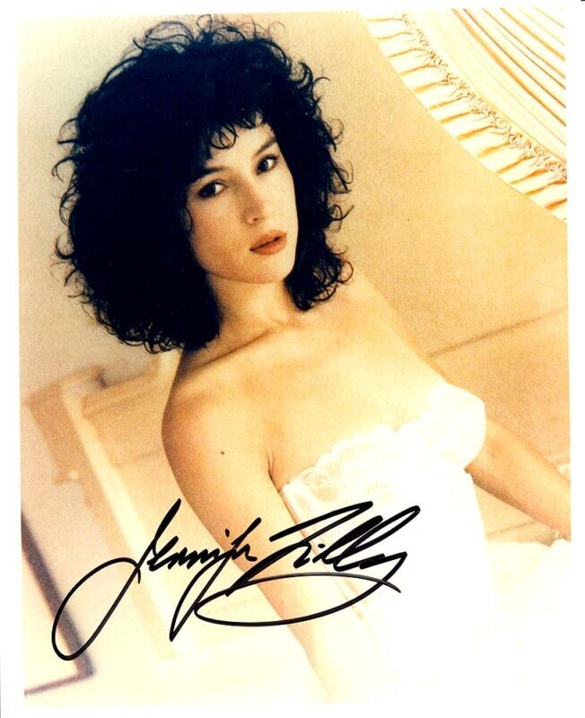 JENNIFER TILLY AUTOGRAPHED SIGNED 8X10 SEXY WHITE STRAPLESS DRESS WITH COA