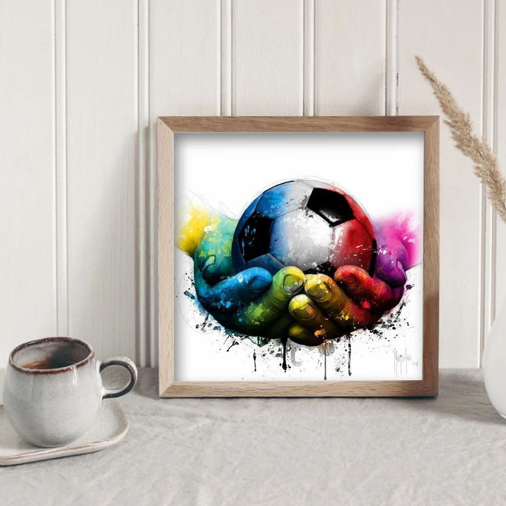 Diamond Painting - Full Round Drill - Football(30*30cm)