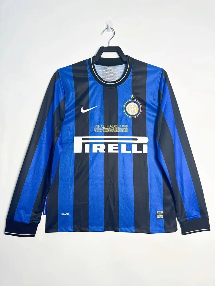 2010 Inter Milan Home Long Sleeve Retro Jersey
