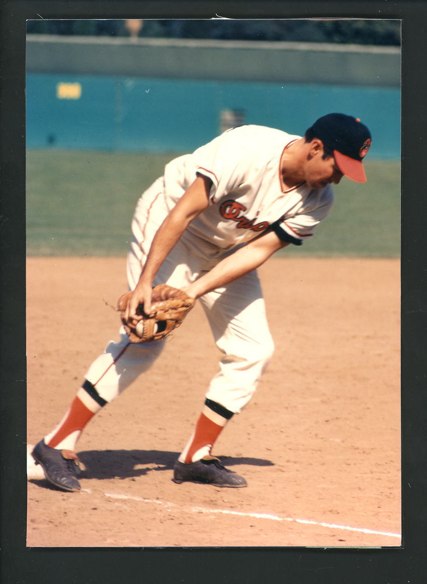 Brooks Robinson Press Original COLOR Photo Poster painting 5 x 7 Baltimore Orioles fielding