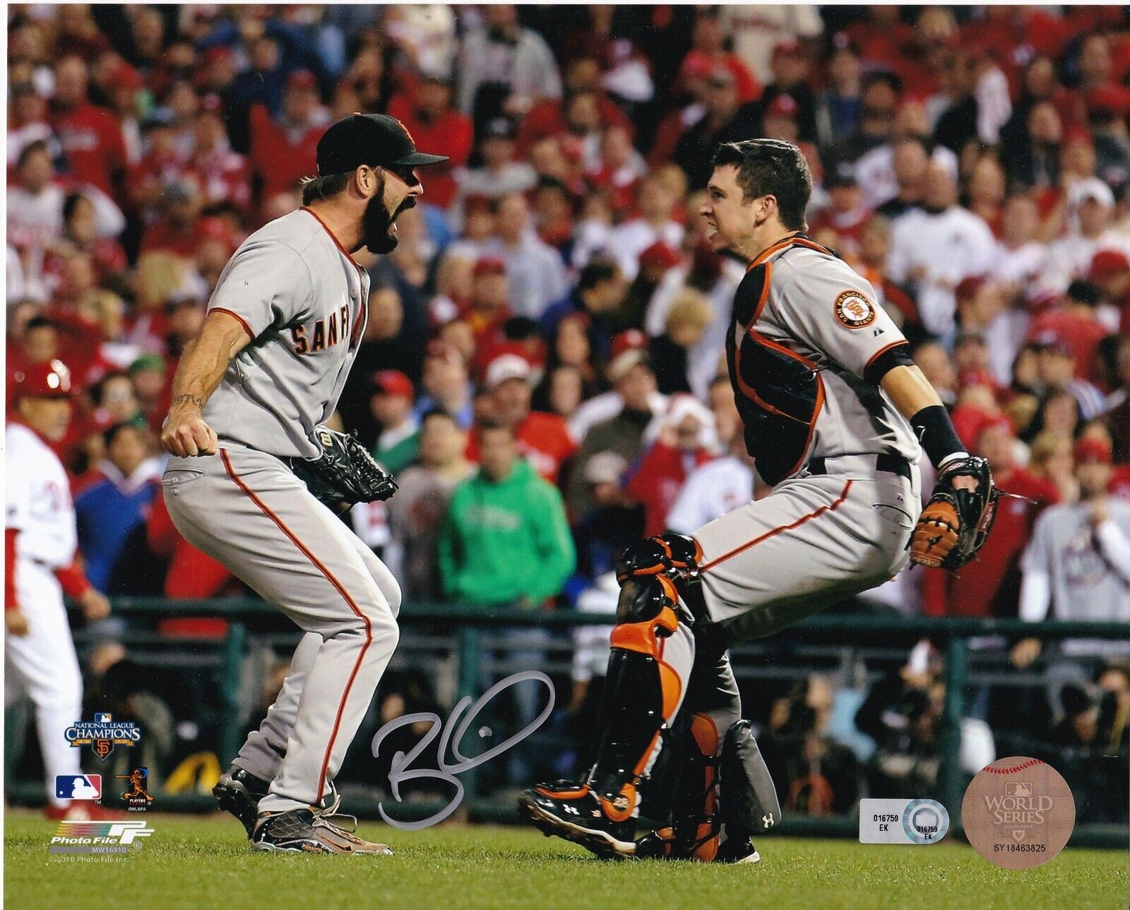 BRIAN WILSON SAN FRANCISCO GIANTS MLB AUTHENTICATED ACTION SIGNED 8x10