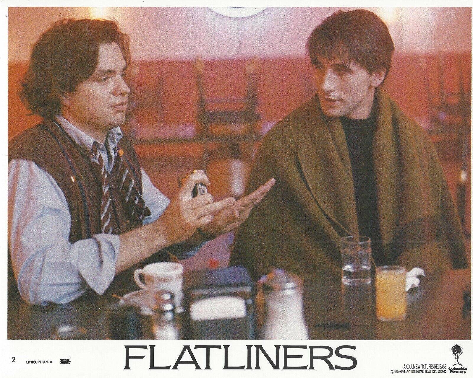 Flatliners Original 8x10 Lobby Card Poster Photo Poster painting 1990 #2 Roberts Baldwin Bacon