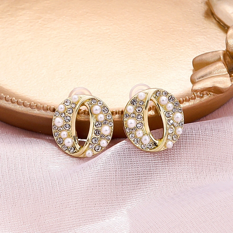 1 Pair Minimalist Classic Style Round Beaded Imitation Pearl Earrings Ear Studs