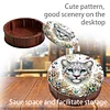 DIY Diamond Painting Storage Box Rhinestones Decorative Snack Case Kit (Tiger)