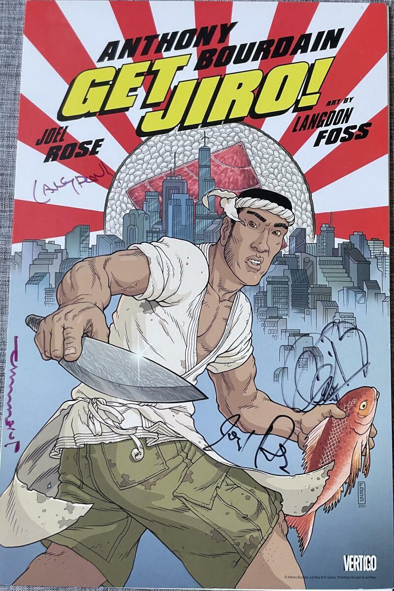 ANTHONY BOURDAIN SIGNED AUTOGRAPH VERY RARE GET JIRO