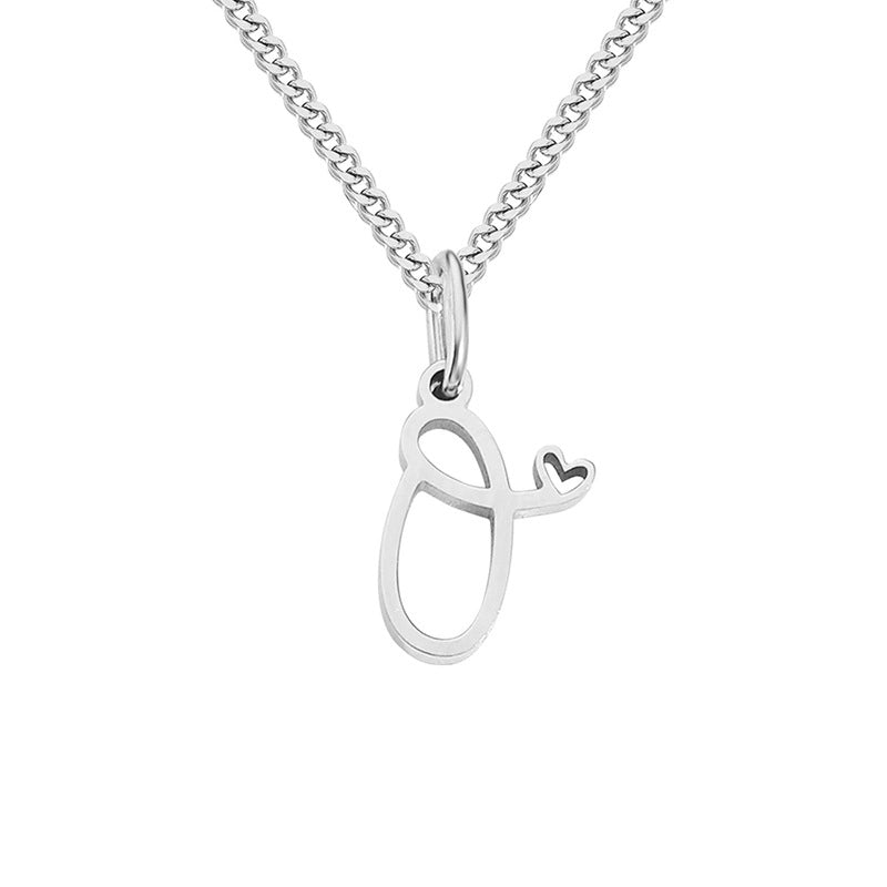 Stainless Steel Minimalist Plating Letter Solid Color Pendant Necklace