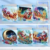 6Pcs DIY Santa Claus Diamond Painting Greeting Cards