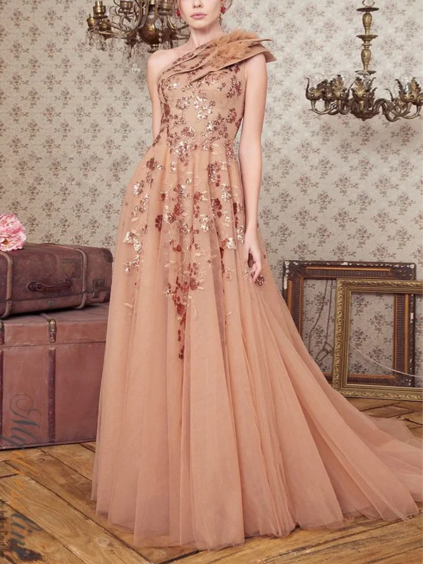 Off Shoulder Solid Lace Sequins Maxi Dress