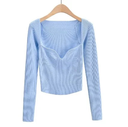 Toloer autumn women solid thin sweater long sleeve elegant office lady knitted jumper tops 4P2