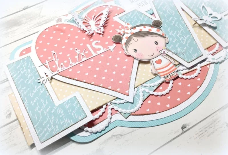 Piggy Craft metal cutting dies cut die mold Hole hanging chain edge side Scrapbook paper craft knife mould blade punch stencils