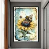 (Big Size) Bee On Sunflower- 11CT Stamped Cross Stitch 40*60cm/15.75*23.62in